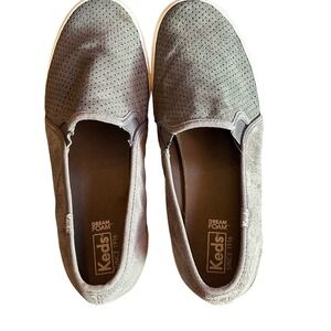 Keds Dream‎ Foam Perforated Suede Slip On Sneakers Gray Women Size 11